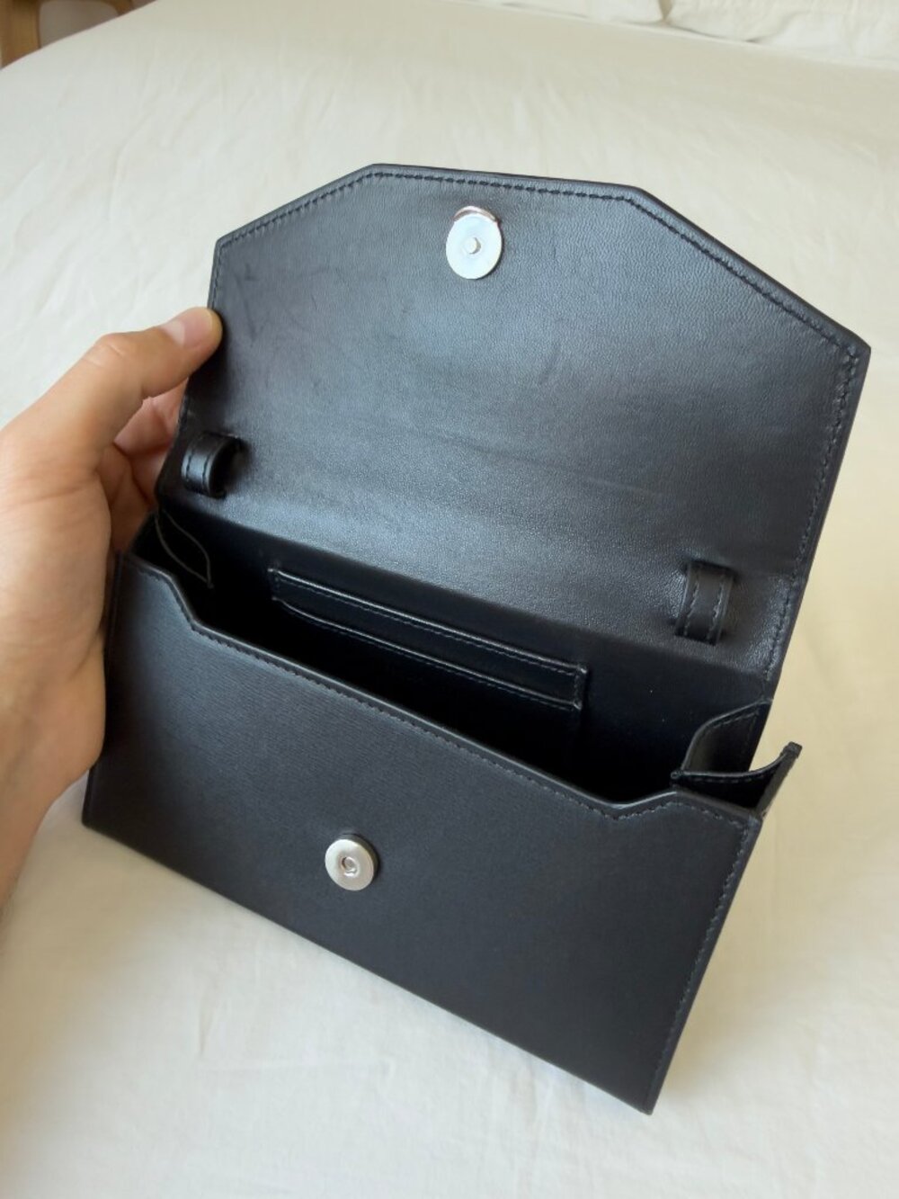 Ferragamo Black Leather Bag with Removable Shoulder Strap - Picture 9 of 14
